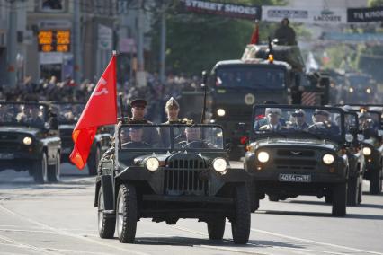 Парад Победы в Калининграде. На снимке: прохождение военной техники.