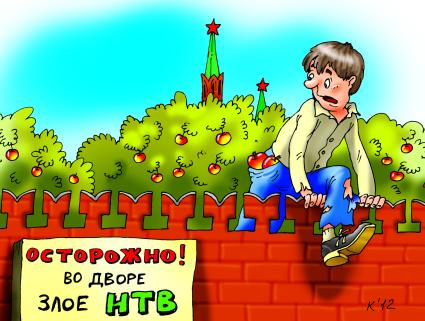 Карикатура на тему скандала с НТВ.