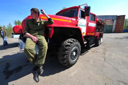 Тушение лесных пожаров в Московской области