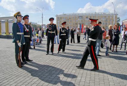 Выступление роты специального караула Президентского полка в Барнауле.