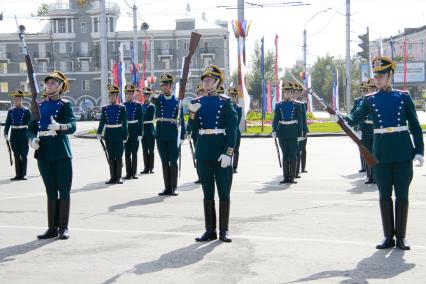 Выступление роты специального караула Президентского полка в Барнауле.