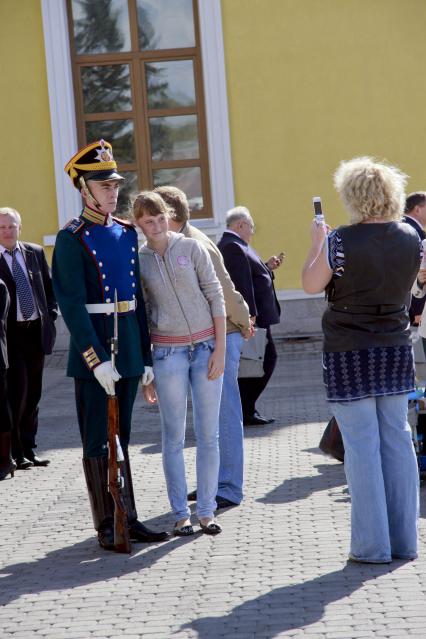 Выступление роты специального караула Президентского полка в Барнауле.