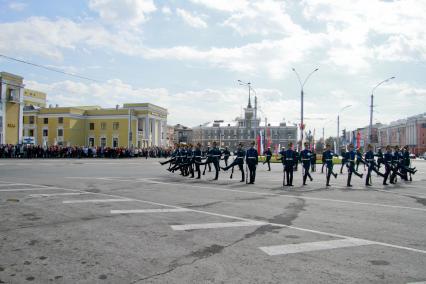 Выступление роты специального караула Президентского полка в Барнауле.