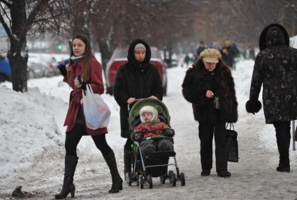 Снег в городе