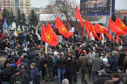 Акция националистов `Русский марш`. На снимке: участники акции.