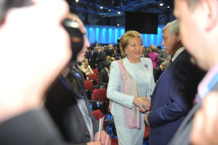 Петербургский Международный экономический форум - 2012. На снимке: председатель Совета Федерации РФ Валентина Матвиенко
