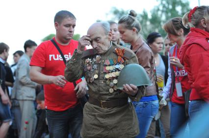 День памяти и скорби павших в Великой Отечественной войне.  На снимке: ветеран в орденах и медалях.