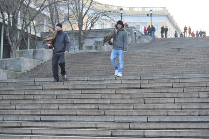 Одесса. Приморский бульвар. На снимке: Потёмкинская лестница.