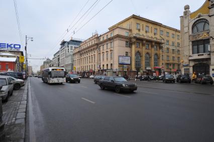 Виды Москвы.Тверская улица.