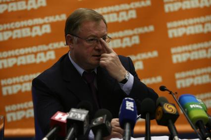 ИД `Комсомольская правда`. Пресс-центр. На снимке: председатель Счетной палаты РФ Сергей Степашин.