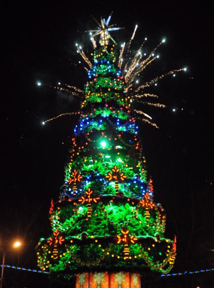 Новогодняя елка в Новосибирске.