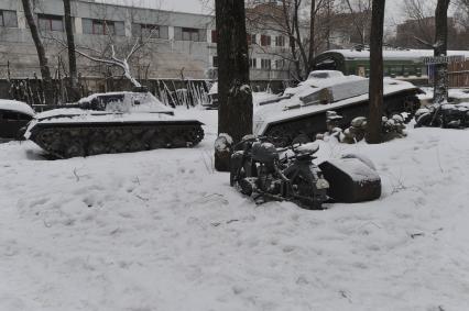 Боевая техника времен ВОВ. На снимке: танки.