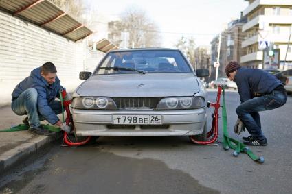 Работа эвакуатора в Ставрополе.