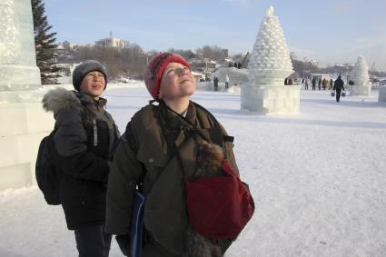 Ледовый городок в Казани.