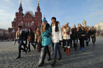 Подготовка финала шоу`Мисс Россия 2013`. На снимке: участницы конкурса.