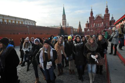 Подготовка финала шоу`Мисс Россия 2013`. На снимке: участницы конкурса.