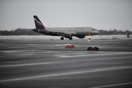 Самолет airbus a320 авиакомпании Аэрофлот в Калининграде