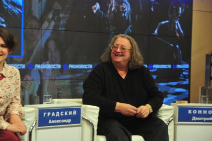 Пресс-конференциЯ в РИА Новости. На снимке: музыкант Александр Градский.