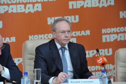 ИД `Комсомольская правда`. Пресс-центр. На снимке: начальник управления международного сотрудничества Ростуризма Валерий Коровкин.