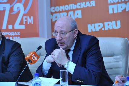ИД `Комсомольская правда`. Пресс-центр. На снимке: председатель Управления по развитию туризма Арабской Республики Египет Насер Хамди.