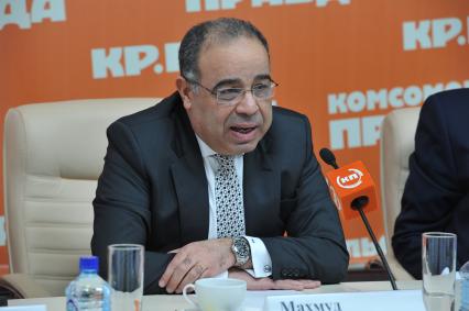 ИД `Комсомольская правда`. Пресс-центр. На снимке: чрезвычайный и полномочный посол Арабской Республики Египет Махмуд Эль Диип.