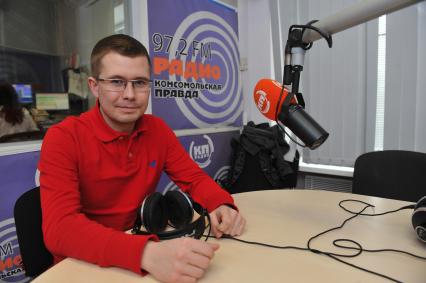 Радиостанция `Комсомольская правда`. На снимке: предприниматель из Сыктывкара, основатель сети `Додо Пицца` Фёдор Овчинников.