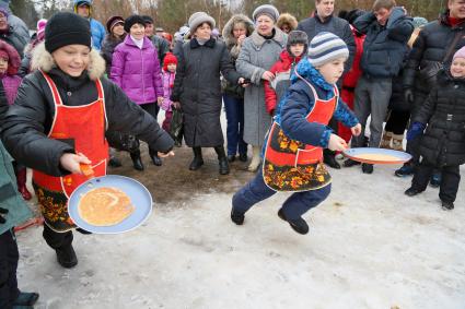 Бег с блинами.