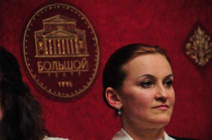 ГАБТ. Пресс-конференция, посвященная фестивалю балета `Век „Весны священной` -  век модернизма` . На снимке: исполняющая обязанности художественного руководителя балета Государственного Академического Большого театра Галина Степаненко