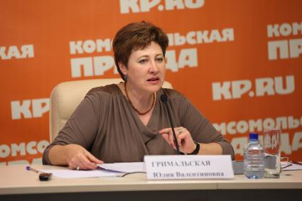 ИД `Комсомольская правда`. Руководитель Департамента семейной и молодежной политики Москвы Юлия Гримальская