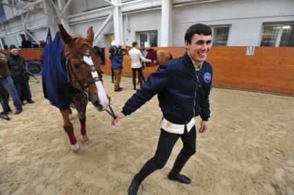 Пресс показ новой программы Кремлёвской школы верховой езды, специально подготовленной для выступления  на конном турнире `Horses&Dreams`.