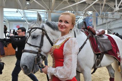 Пресс показ новой программы Кремлёвской школы верховой езды, специально подготовленной для выступления  на конном турнире `Horses&Dreams`.