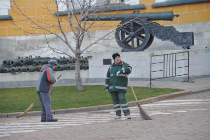 Московский Кремль. На снимке:  дворники