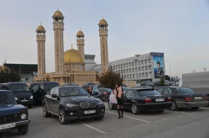 Грозный. На снимке: мечеть у аэропорта.