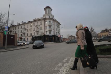 Грозный. На снимке: здание пекарни `Brioche bakery`.