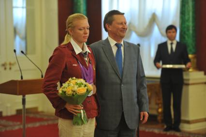 Встреча с победителями и призерами Паралимпийских игр в Лондоне. На снимке:  глава администрации президента РФ Сергей Иванов.