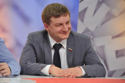 Телевидение `Комсомольская правда`. На снимке: депутат Государственной думы РФ Илья Корсунов.
