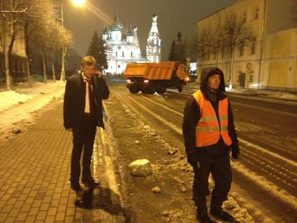 Российский политический деятель, мэр города Ярославля Урлашов Евгений (слева)