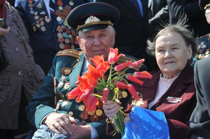 Полигон Алабино. Репетиция парада Победы. На снимке: ветераны.