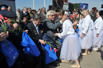 Полигон Алабино. Репетиция парада Победы. На снимке: ветераны.