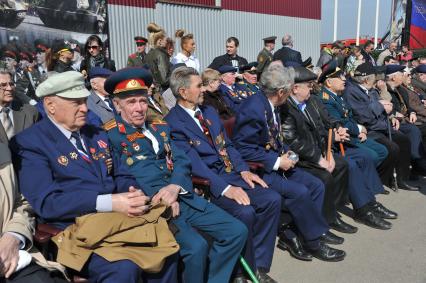 Полигон Алабино. Репетиция парада Победы. На снимке: ветераны.