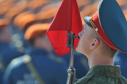 Полигон Алабино. Репетиция парада Победы. На снимке: линейный