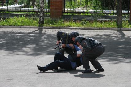 Учения вневедомственной охраны. Вооруженное нападение на банк.