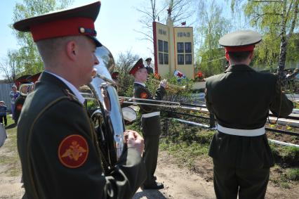 День Победы в деревне Вялки. На снимке: музыканты военного оркестра