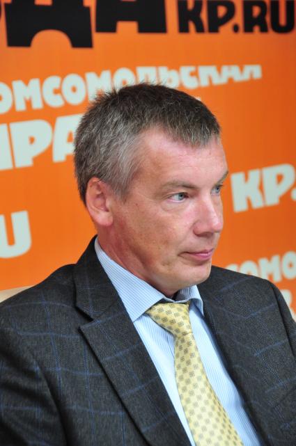 Пресс-центр ИД `Комсомольская правда`. Тема: `Ипотечный бум-2013`. На снимке: директор по маркетингу Национального бюро кредитных историй (НБКИ) Алексей Волков.