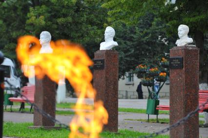 Поселок Тучково. На снимке: мемориал, посвященный героям войны 1812 года братьям Тучковым.