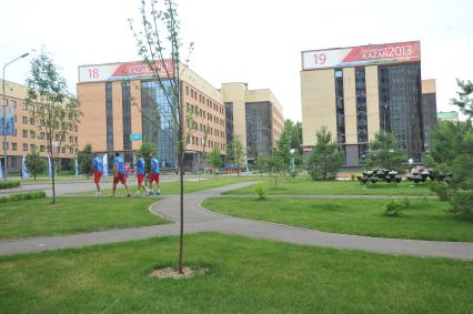 На территории деревни Универсиады-2013.