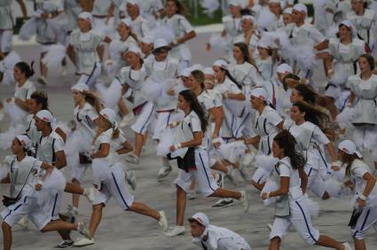 СК \"Лужники\".  Церемония открытия чемпионата мира по легкой атлетике 2013.