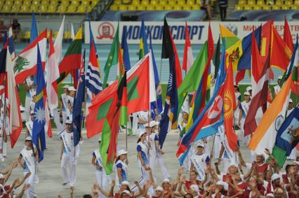 СК \"Лужники\".  Церемония открытия чемпионата мира по легкой атлетике 2013.