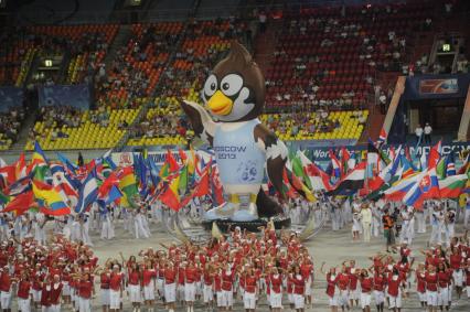 СК \"Лужники\".  Церемония открытия чемпионата мира по легкой атлетике 2013.