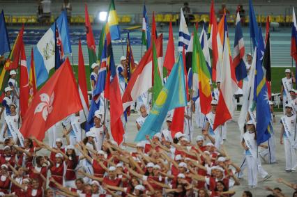 СК \"Лужники\".  Церемония открытия чемпионата мира по легкой атлетике 2013.